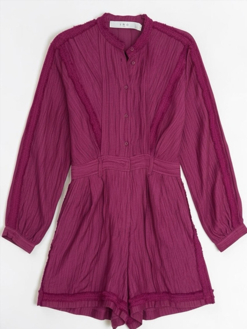 IRO Paris Magenta Romper | Size 36 (US 4/S) | NWT